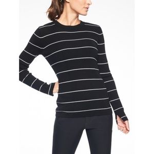 Athleta 🖤 Striped Bayside Sweater sz M